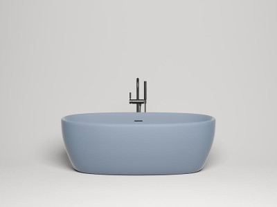 SALINI Luce отдельностоящая ванна 1700x850x580 мм из камня S-stone 1700x850x580 мм, цвет: RAL 5024 Пастельно-синий